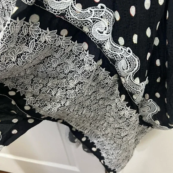 Koché Black Polka Dot Panel Dress Size 42 FR / 10 US $665